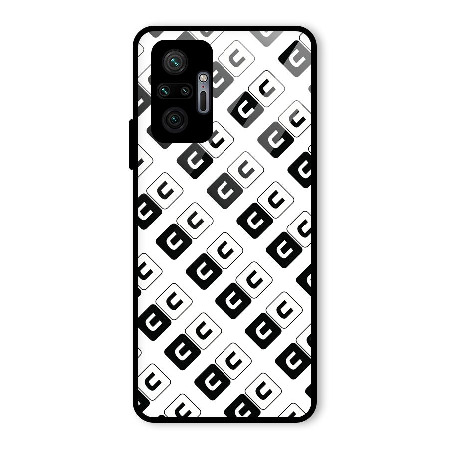 CoversCart Diagonal Banner Glass Back Case for Redmi Note 10 Pro