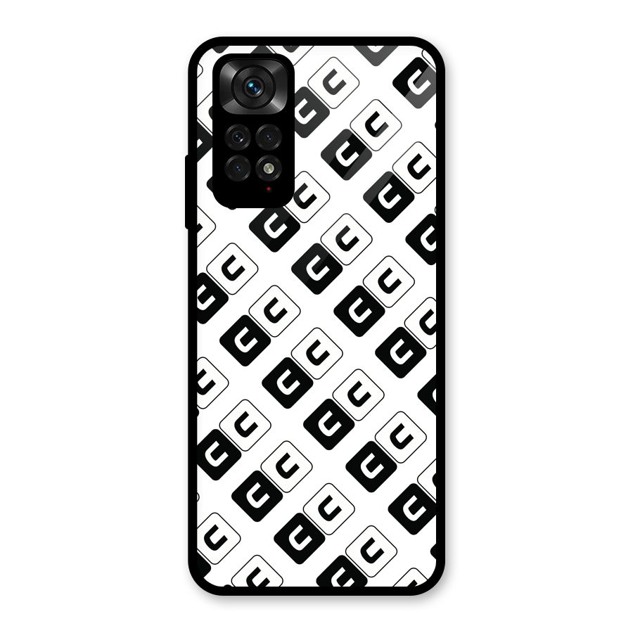 CoversCart Diagonal Banner Glass Back Case for Redmi Note 11