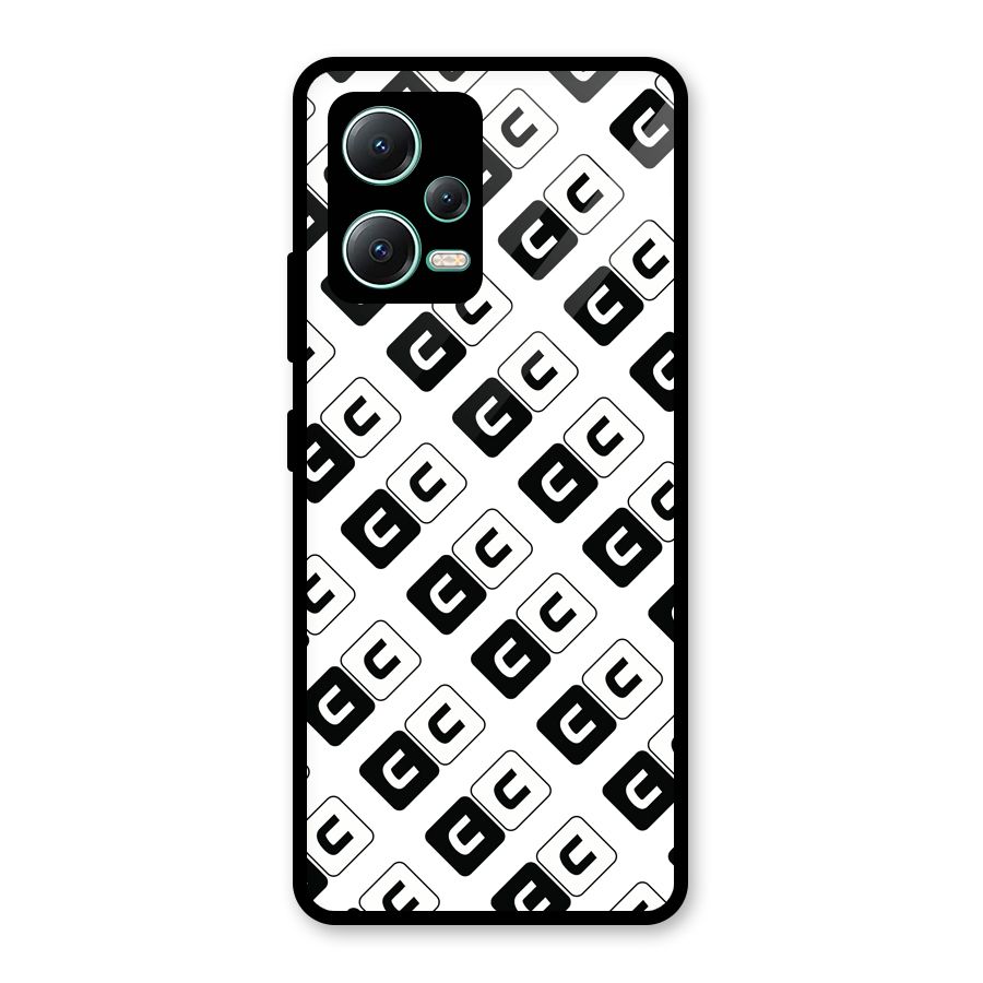CoversCart Diagonal Banner Glass Back Case for Redmi Note 12 5G
