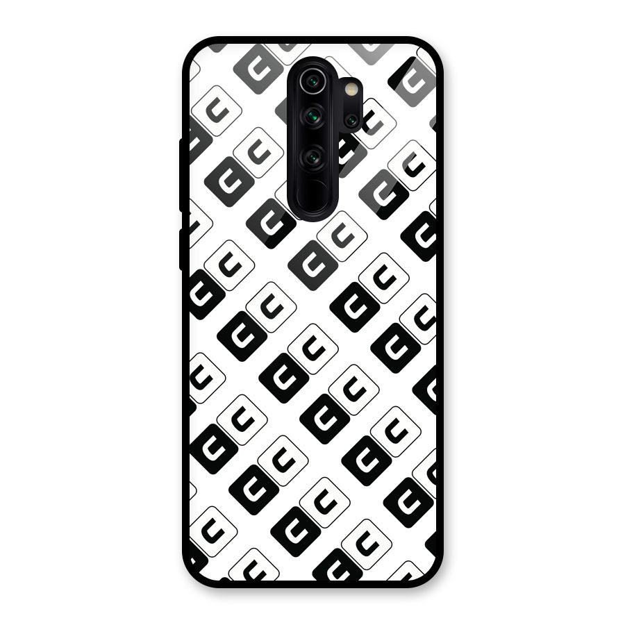 CoversCart Diagonal Banner Glass Back Case for Redmi Note 8 Pro