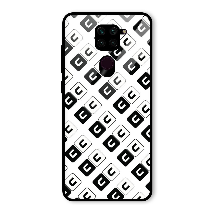 CoversCart Diagonal Banner Glass Back Case for Redmi Note 9