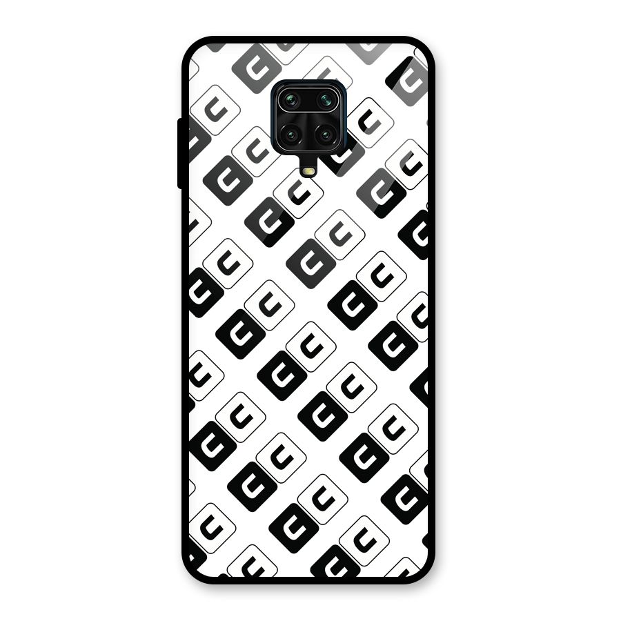 CoversCart Diagonal Banner Glass Back Case for Redmi Note 9 Pro