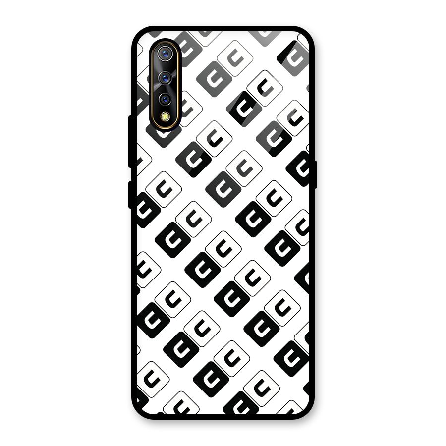 CoversCart Diagonal Banner Glass Back Case for Vivo S1