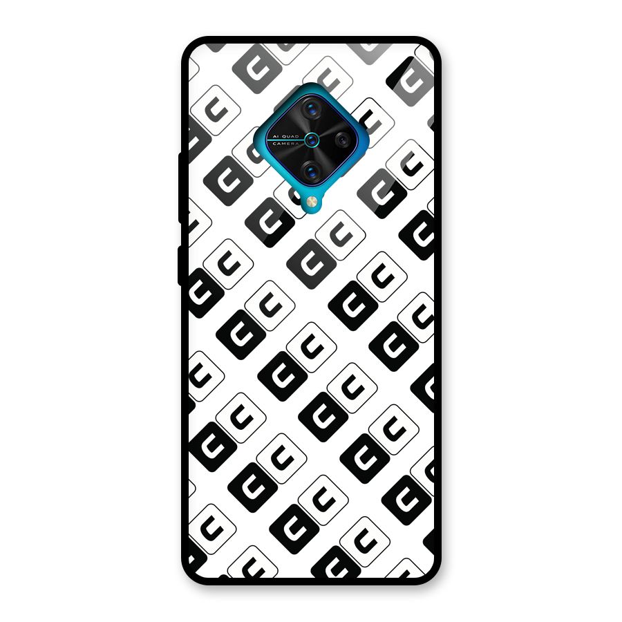 CoversCart Diagonal Banner Glass Back Case for Vivo S1 Pro