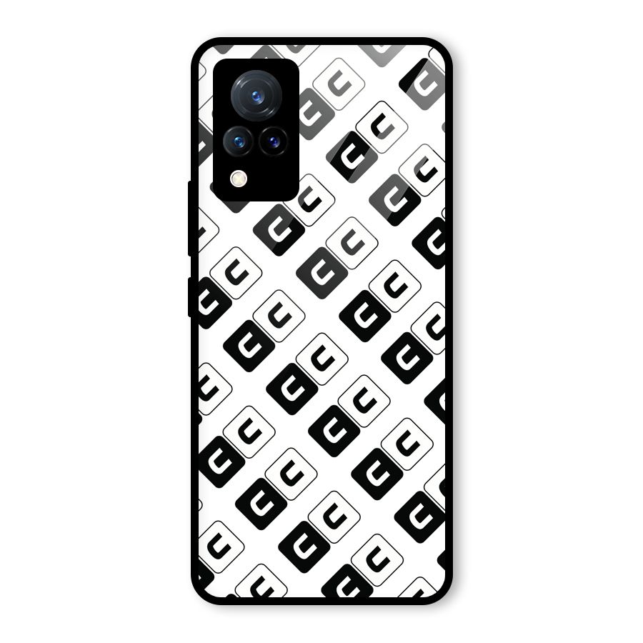 CoversCart Diagonal Banner Glass Back Case for Vivo V21 5G