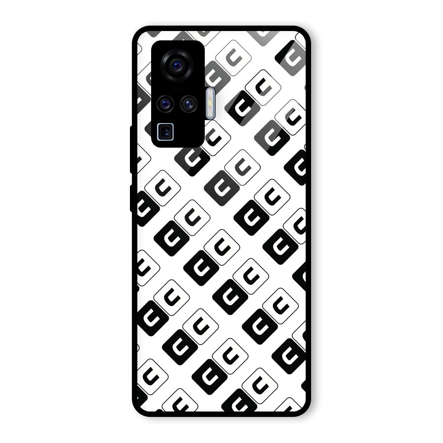 CoversCart Diagonal Banner Glass Back Case for Vivo X50 Pro