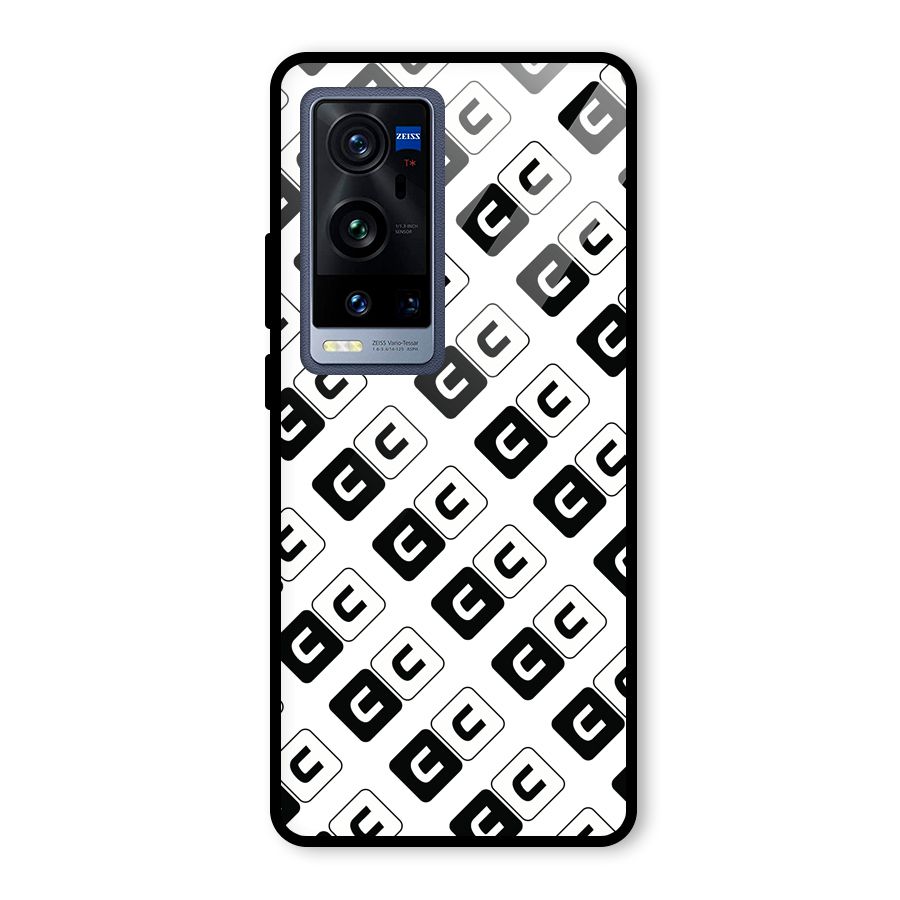 CoversCart Diagonal Banner Glass Back Case for Vivo X60 Pro Plus