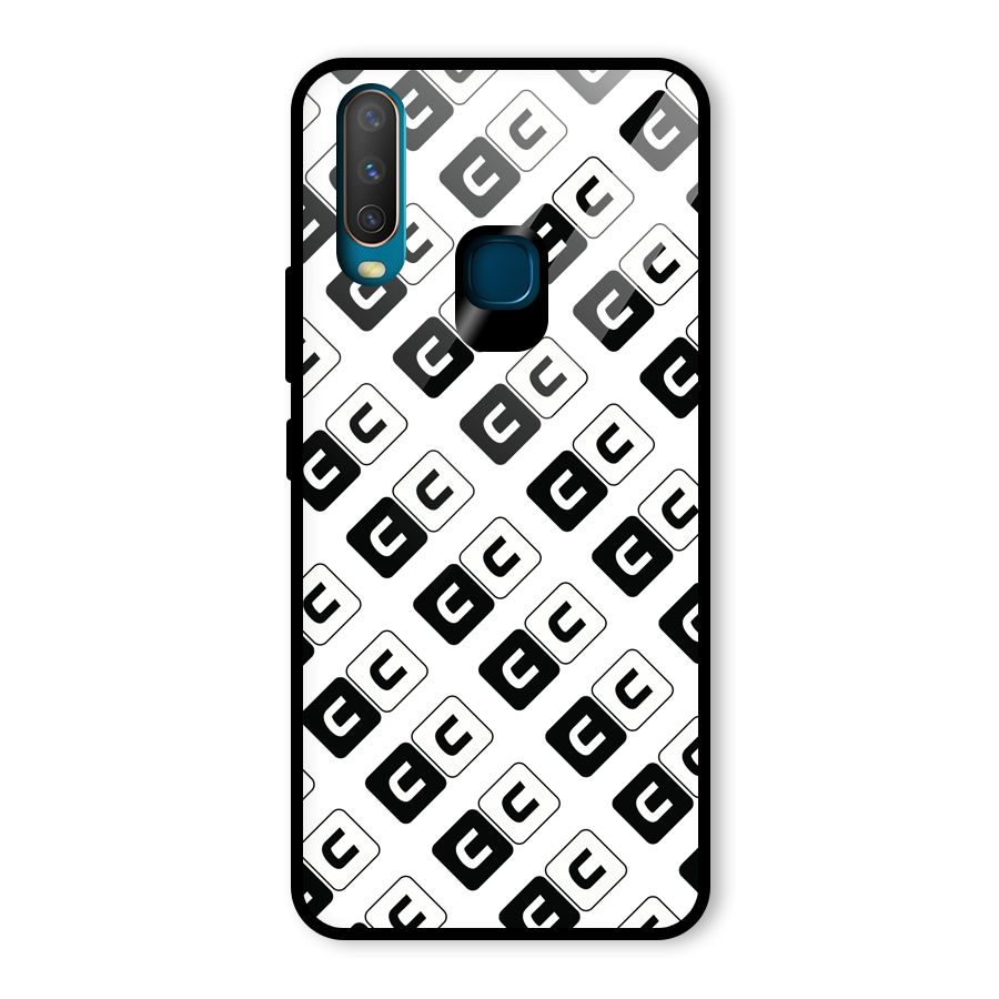 CoversCart Diagonal Banner Glass Back Case for Vivo Y12