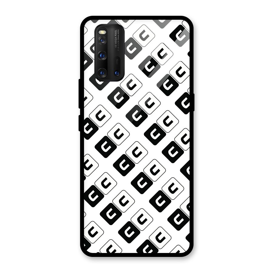 CoversCart Diagonal Banner Glass Back Case for Vivo iQOO 3