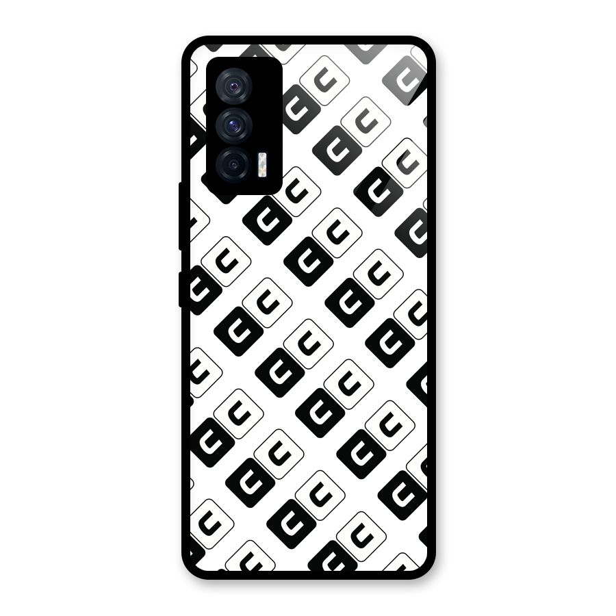 CoversCart Diagonal Banner Glass Back Case for Vivo iQOO 7 5G