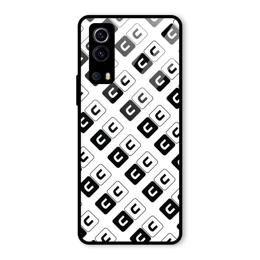 CoversCart Diagonal Banner Glass Back Case for Vivo iQOO Z3
