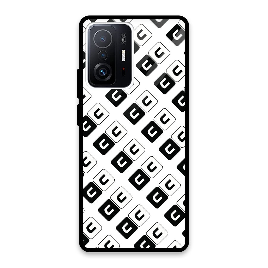 CoversCart Diagonal Banner Glass Back Case for Xiaomi 11T Pro