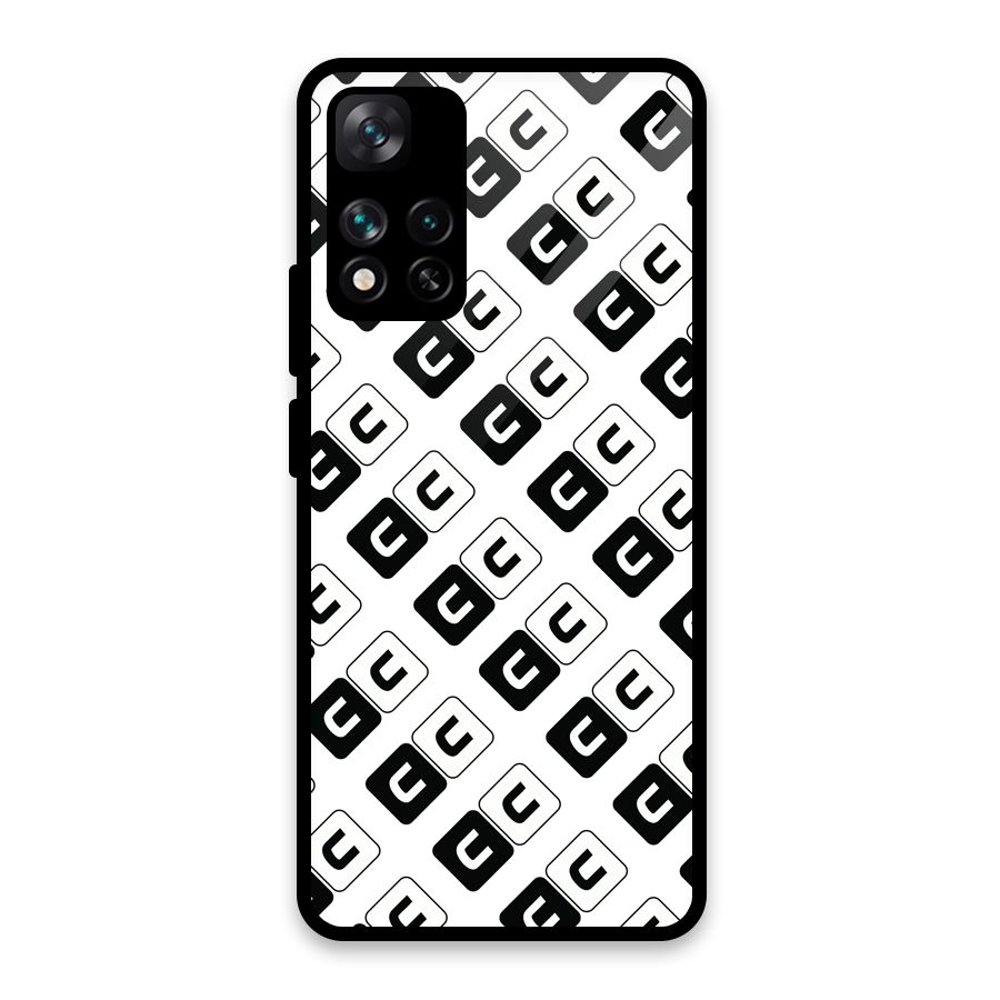 CoversCart Diagonal Banner Glass Back Case for Xiaomi 11i HyperCharge 5G