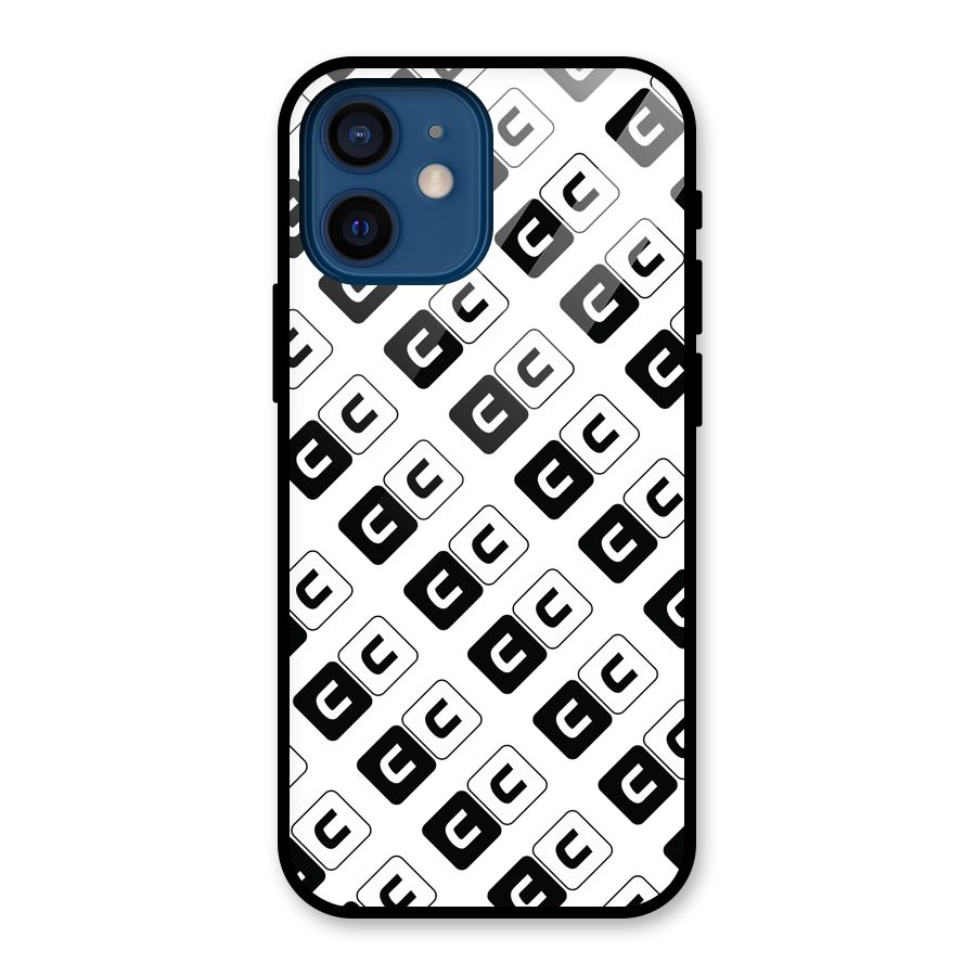 CoversCart Diagonal Banner Glass Back Case for iPhone 12 Mini
