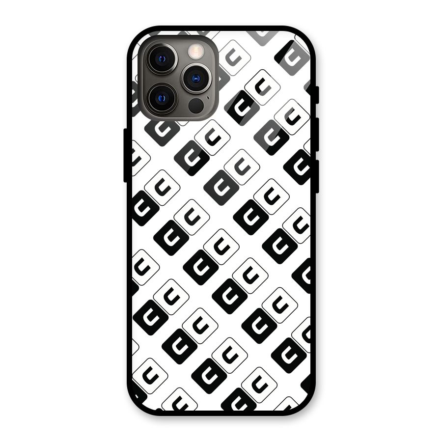 CoversCart Diagonal Banner Glass Back Case for iPhone 12 Pro