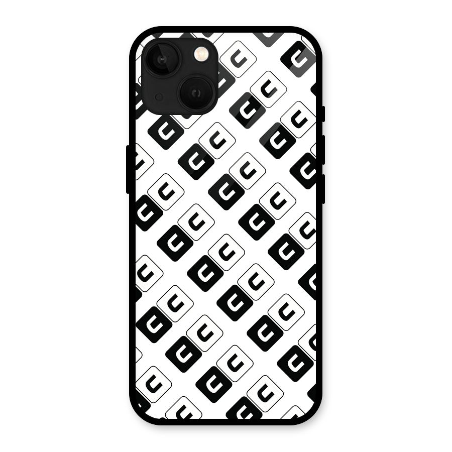 CoversCart Diagonal Banner Glass Back Case for iPhone 13