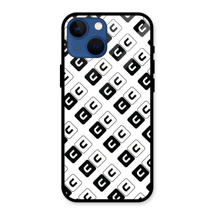 CoversCart Diagonal Banner Glass Back Case for iPhone 13 Mini