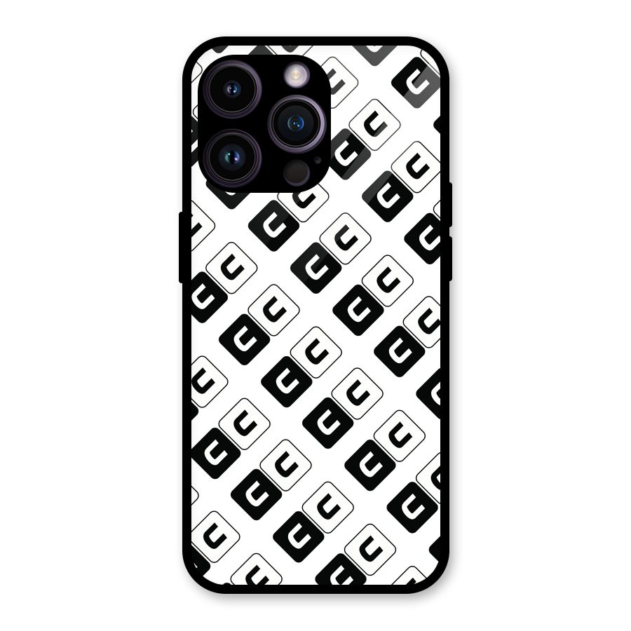 CoversCart Diagonal Banner Glass Back Case for iPhone 14 Pro Max
