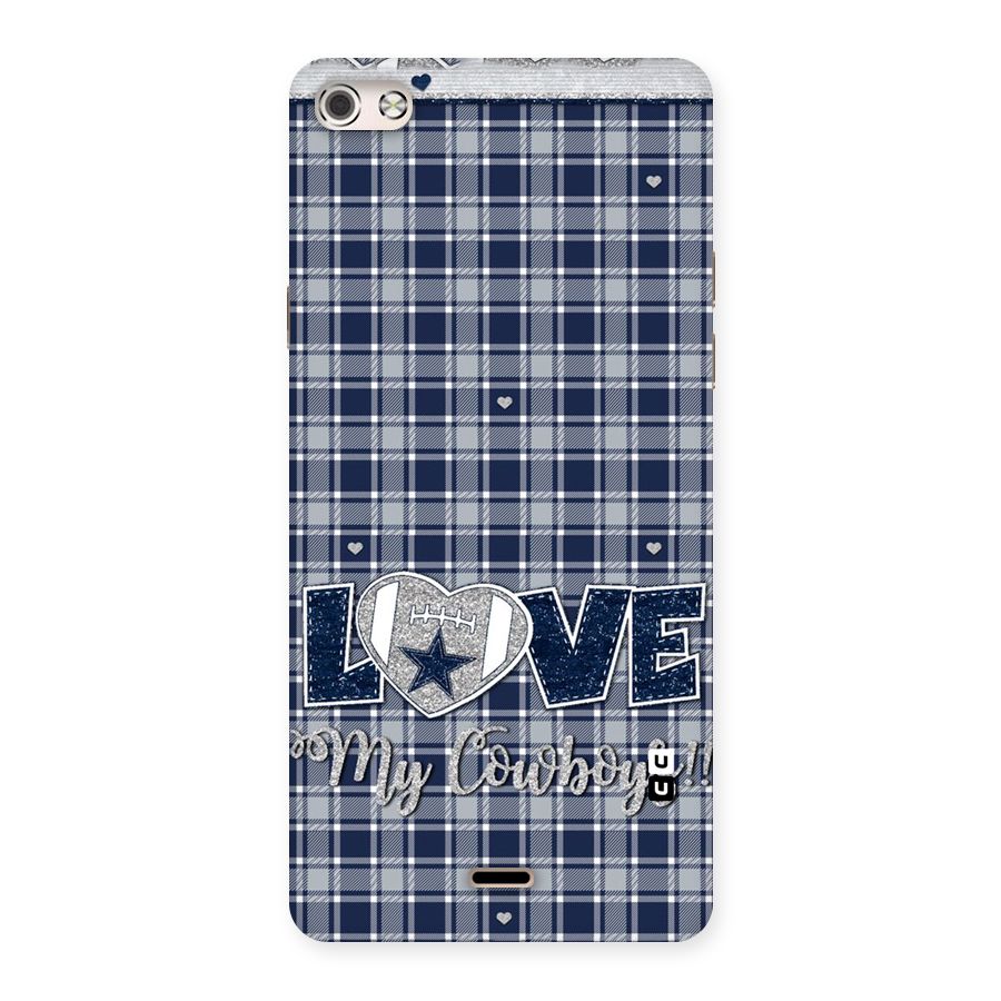 Cowboy Love Back Case for Micromax Canvas Silver 5