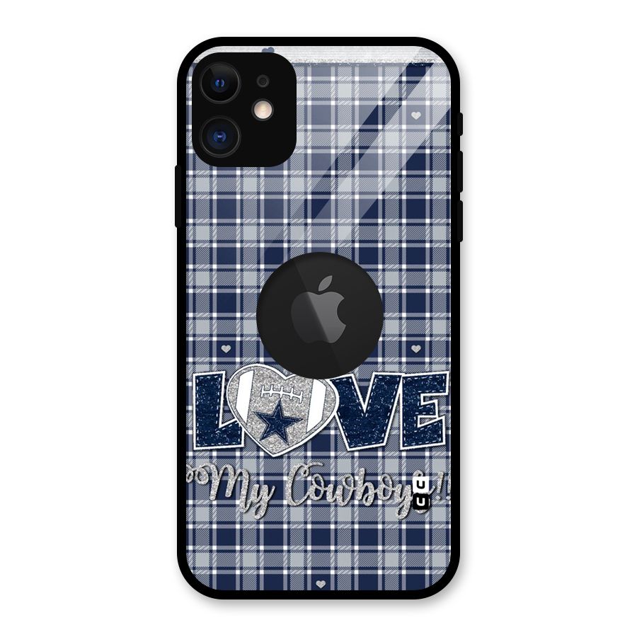 Cowboy Love Glass Back Case for iPhone 11 Logo Cut