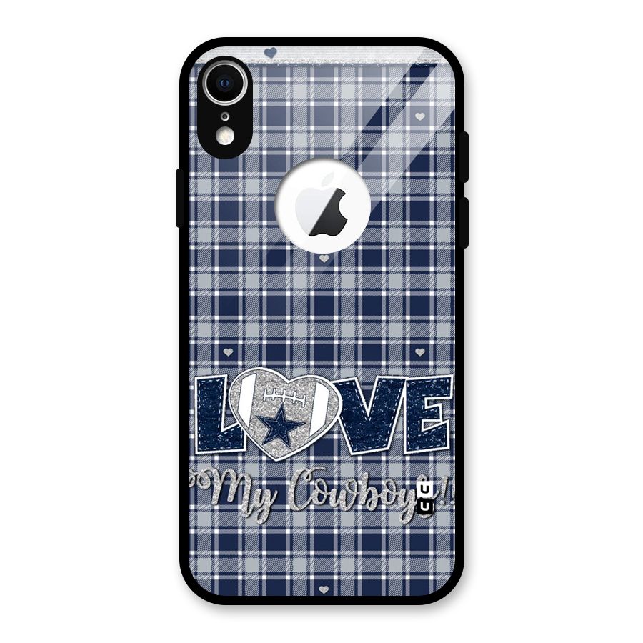 Cowboy Love Glass Back Case for iPhone XR Logo Cut