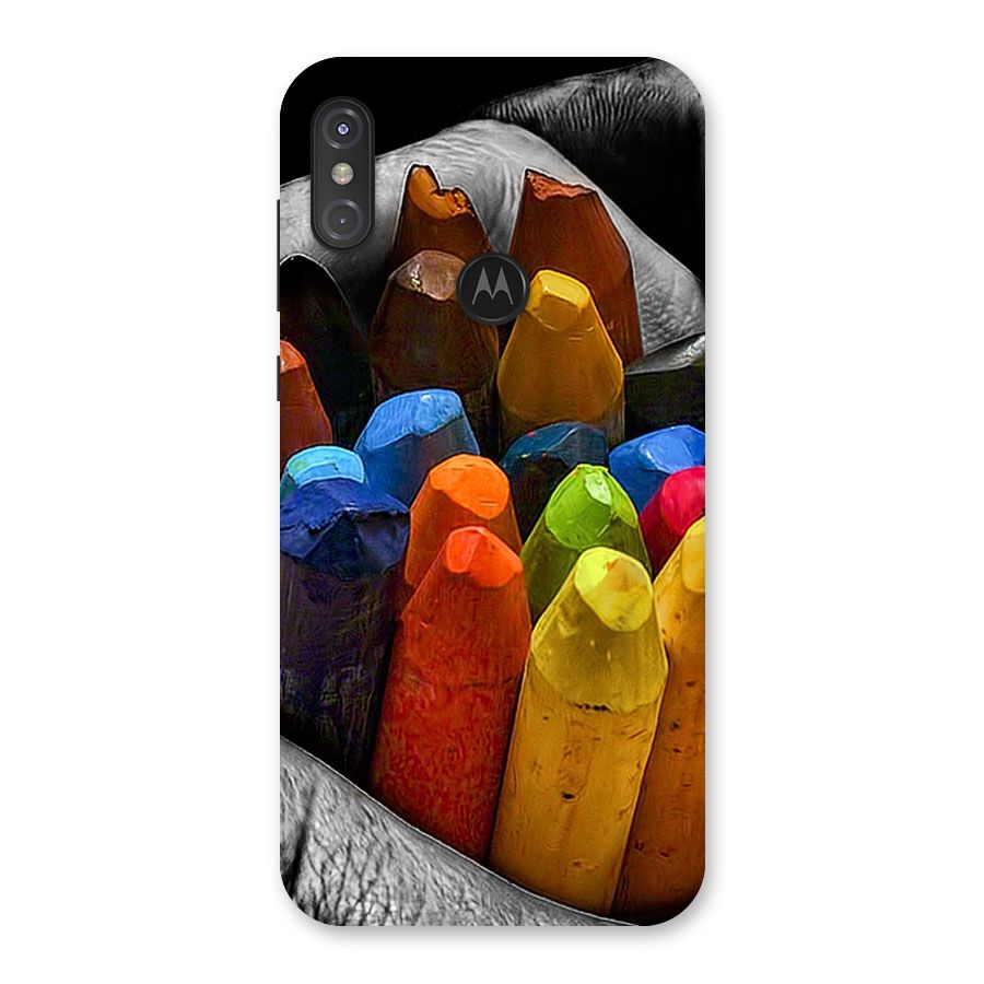 Crayons Beautiful Back Case for Motorola One Power