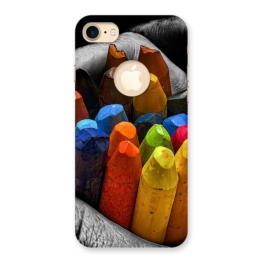 Crayons Beautiful Back Case for iPhone 7 Logo Cut