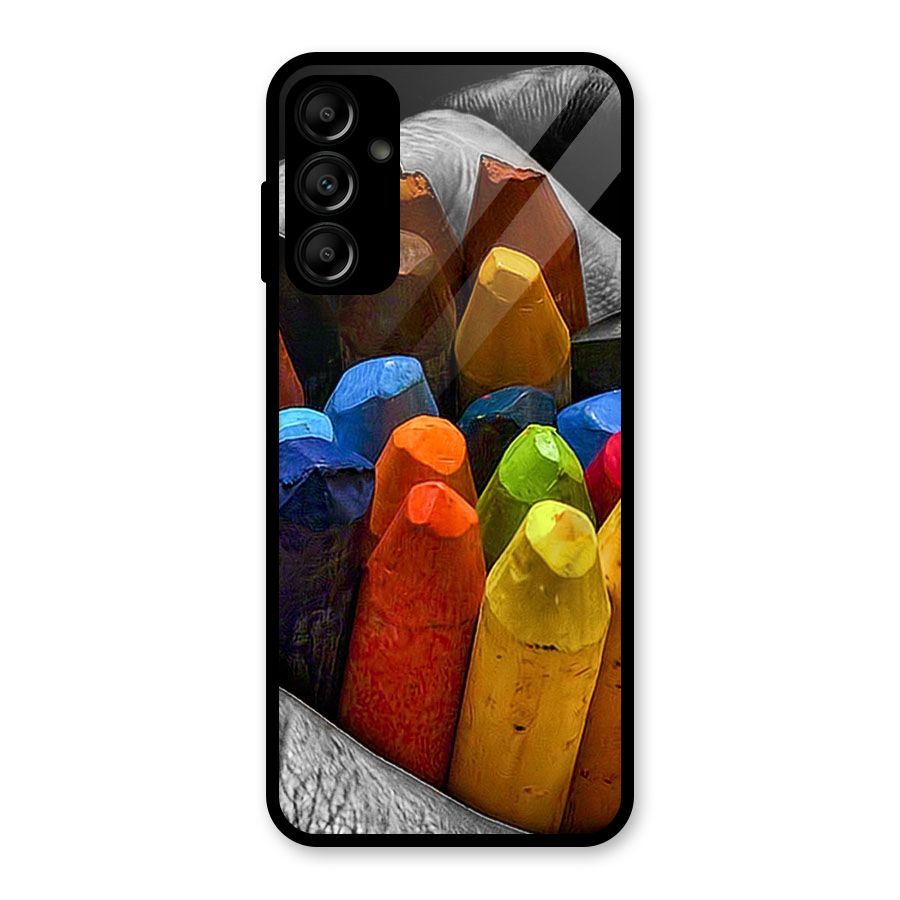 Crayons Beautiful Glass Back Case for Galaxy A14 5G