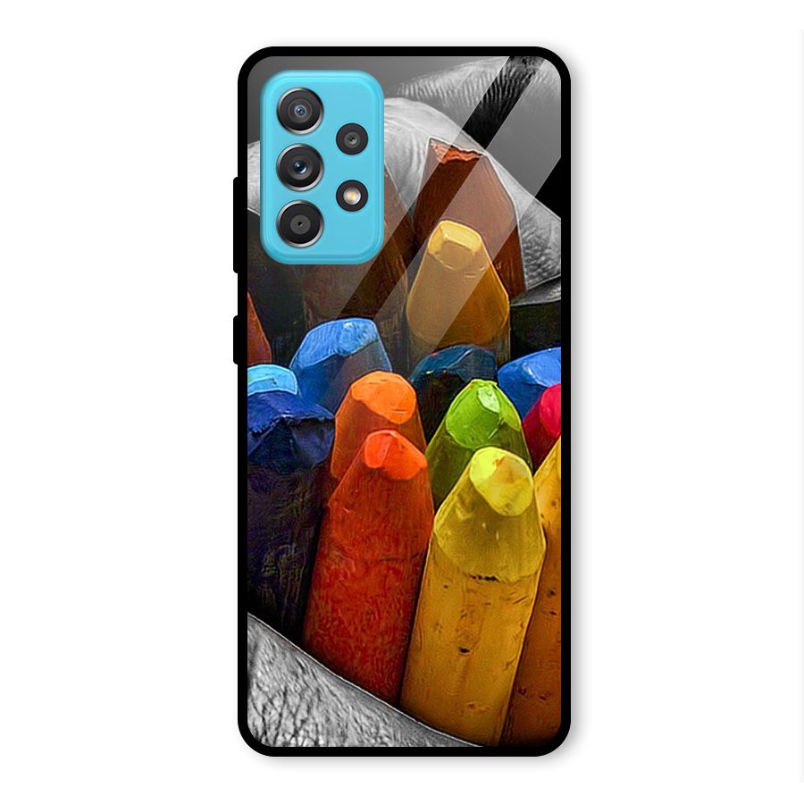 Crayons Beautiful Glass Back Case for Galaxy A52