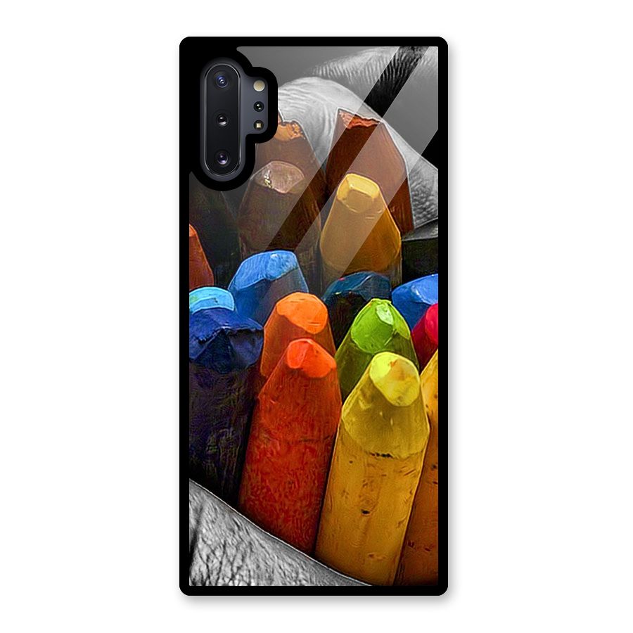 Crayons Beautiful Glass Back Case for Galaxy Note 10 Plus