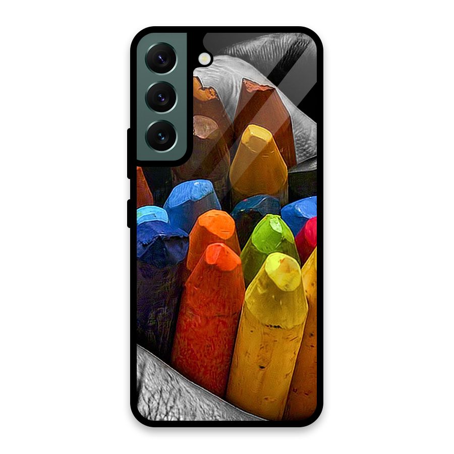 Crayons Beautiful Glass Back Case for Galaxy S22 5G