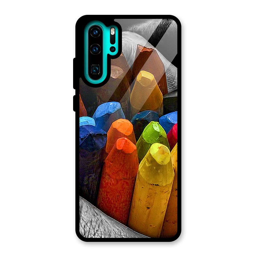Crayons Beautiful Glass Back Case for Huawei P30 Pro