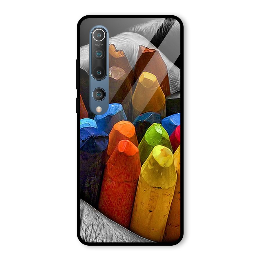 Crayons Beautiful Glass Back Case for Mi 10