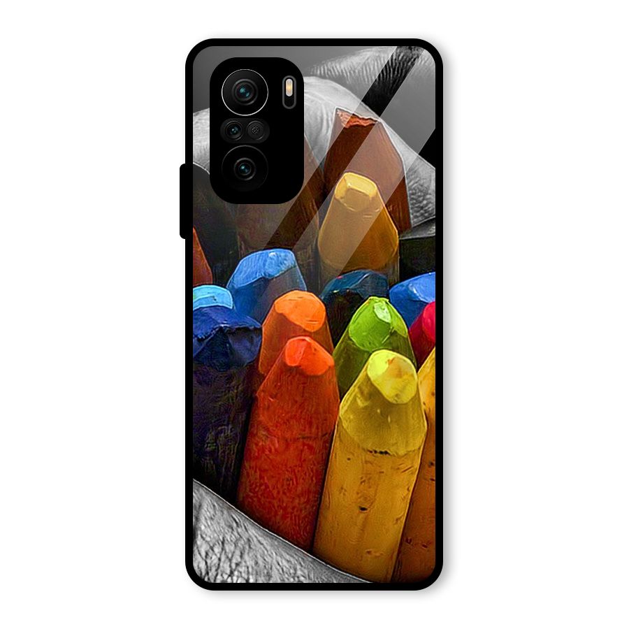 Crayons Beautiful Glass Back Case for Mi 11X Pro
