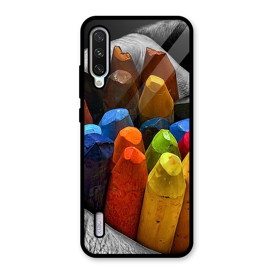 Crayons Beautiful Glass Back Case for Mi A3
