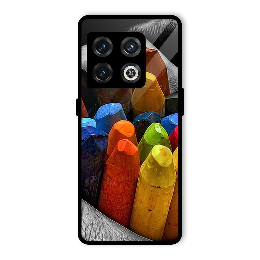 Crayons Beautiful Glass Back Case for OnePlus 10 Pro 5G