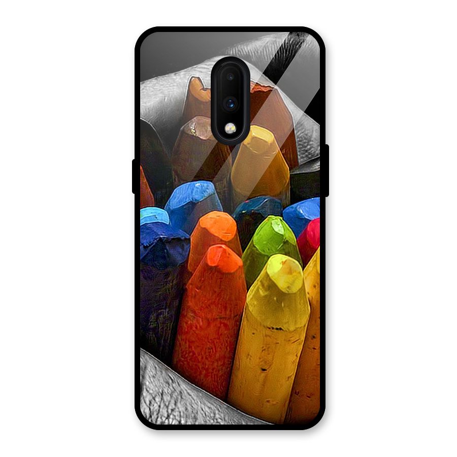 Crayons Beautiful Glass Back Case for OnePlus 7
