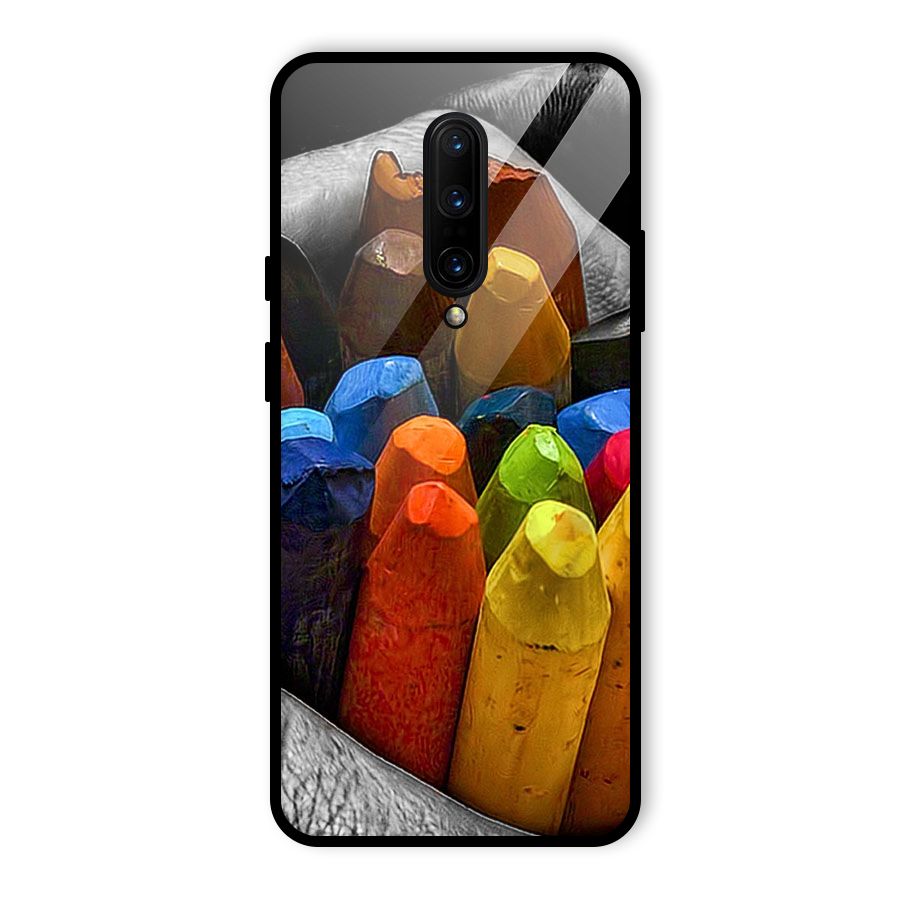 Crayons Beautiful Glass Back Case for OnePlus 7 Pro