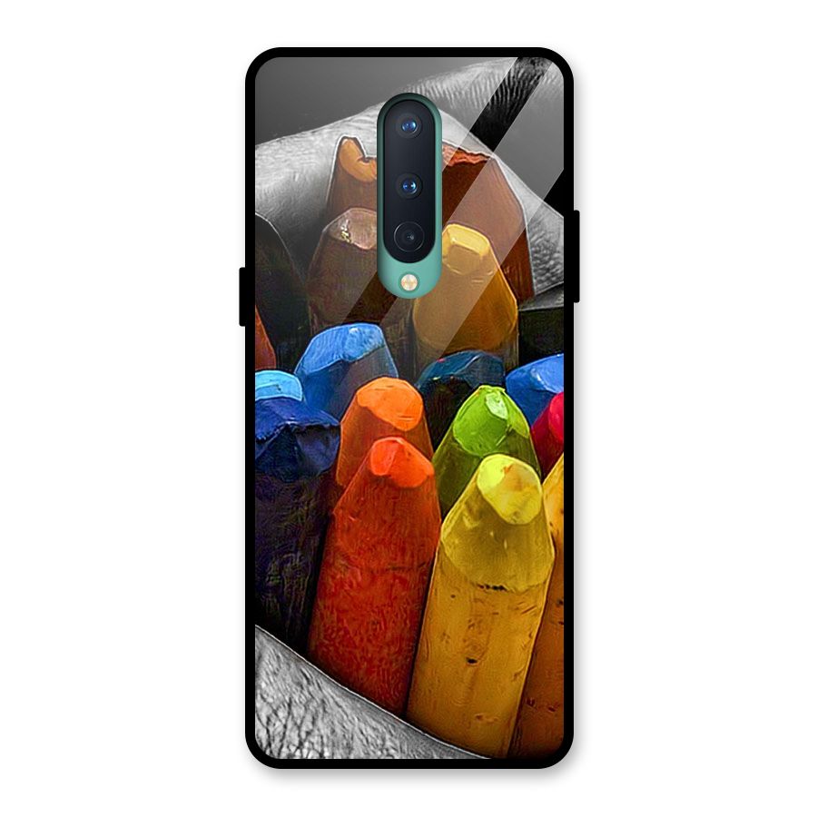 Crayons Beautiful Glass Back Case for OnePlus 8