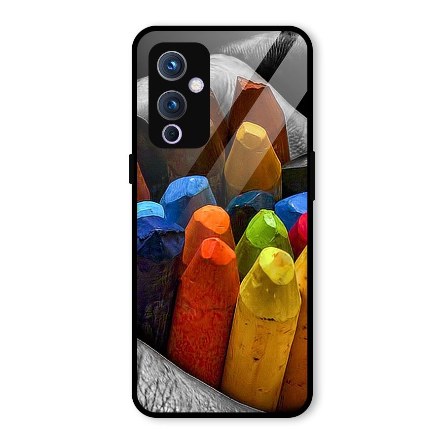 Crayons Beautiful Glass Back Case for OnePlus 9