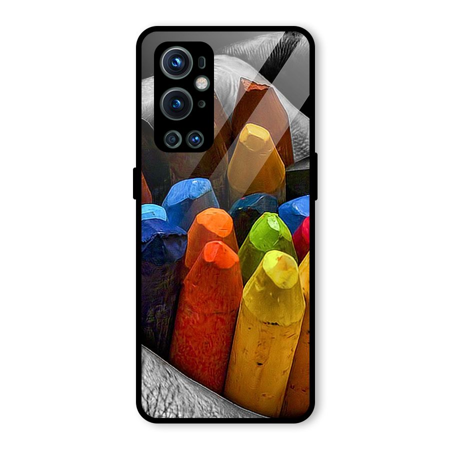 Crayons Beautiful Glass Back Case for OnePlus 9 Pro