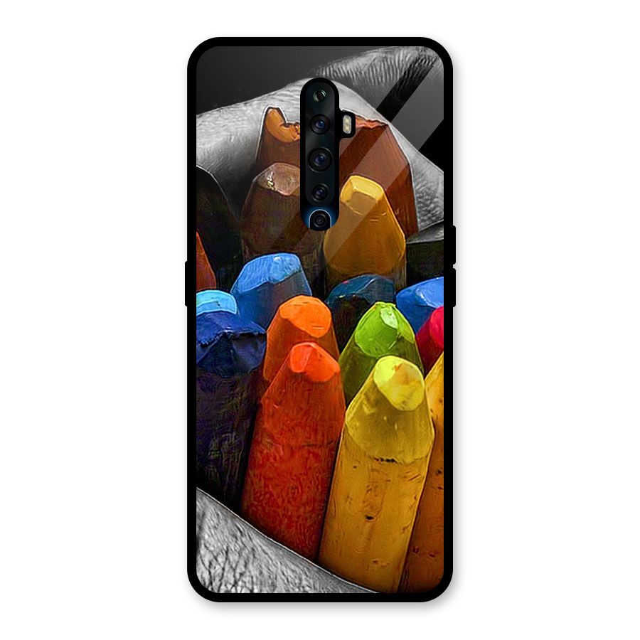 Crayons Beautiful Glass Back Case for Oppo Reno2 F