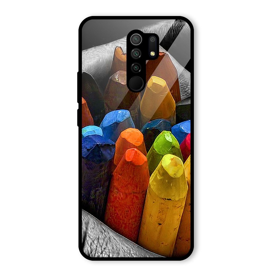 Crayons Beautiful Glass Back Case for Poco M2