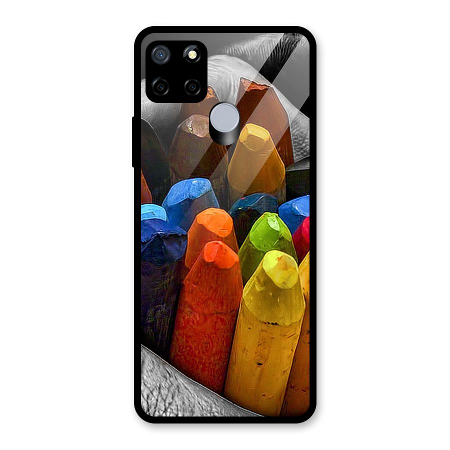 Crayons Beautiful Glass Back Case for Realme C12