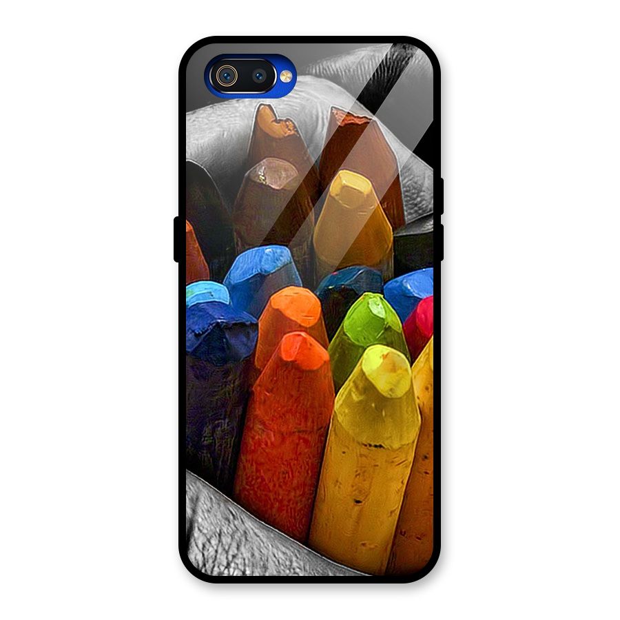 Crayons Beautiful Glass Back Case for Realme C2