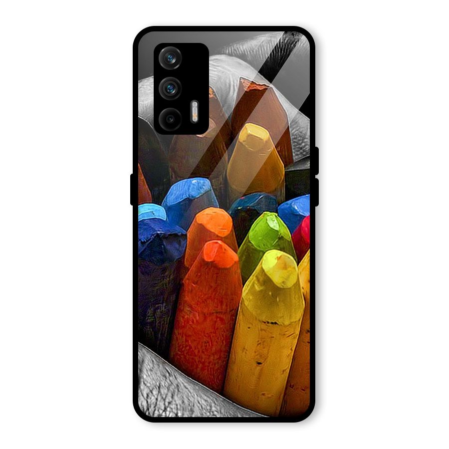 Crayons Beautiful Glass Back Case for Realme GT 5G