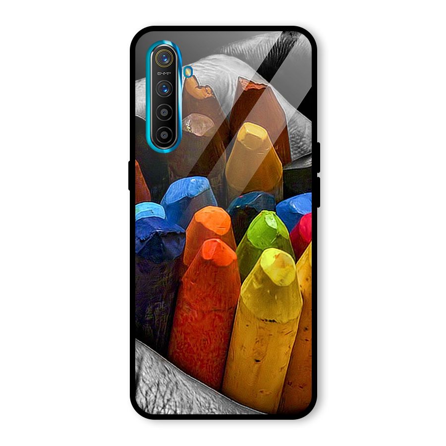 Crayons Beautiful Glass Back Case for Realme X2