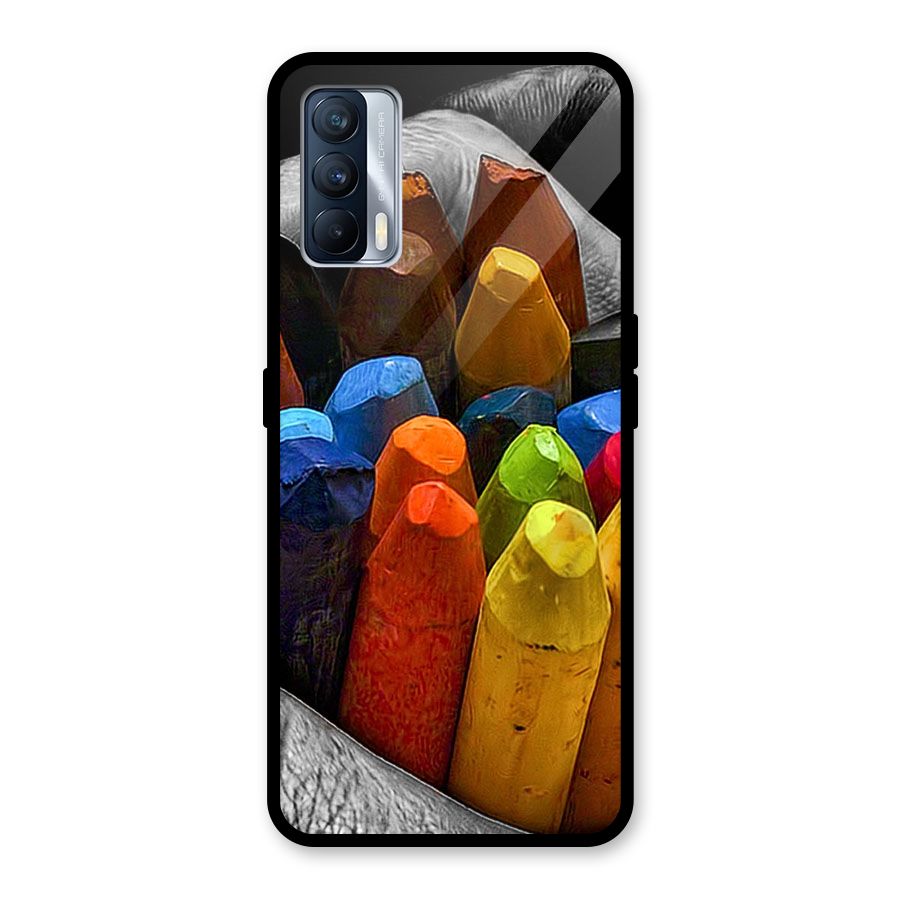 Crayons Beautiful Glass Back Case for Realme X7