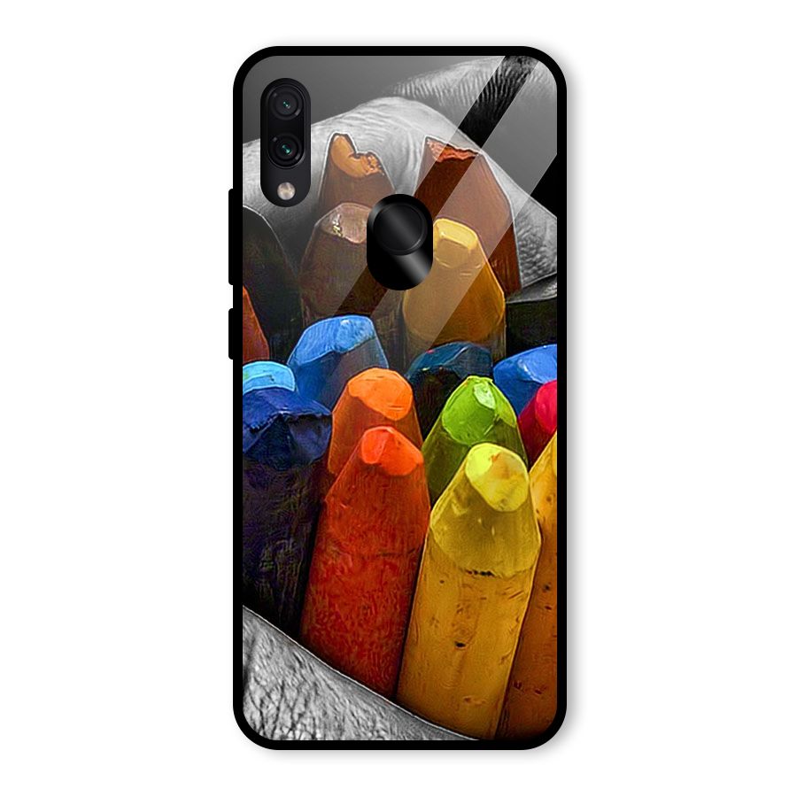 Crayons Beautiful Glass Back Case for Redmi Note 7 Pro