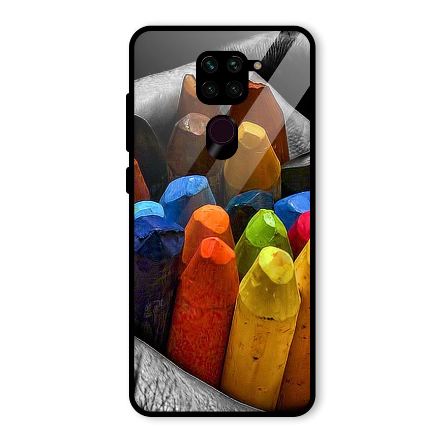 Crayons Beautiful Glass Back Case for Redmi Note 9